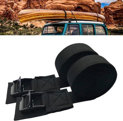 Lashing Straps with Buckles,Adjustable Kayak Tie Down Straps Padded Cam Buckle C