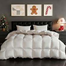 Downfort Premium Hungarian White Goose Down Feather Comforter Twin Size 68x90