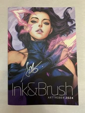 STANLEY ARTGERM LAU INK & BRUSH 2024 ARTROBER ART BOOK SIGNED SOFTCOVER CON EXCL