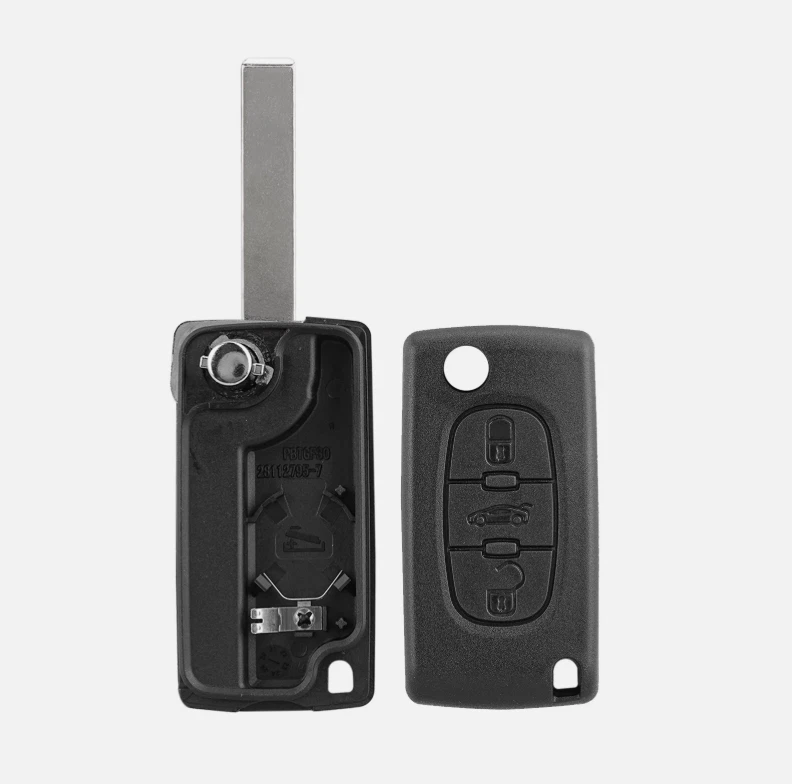 3 Button Flip Key Fob Case For Peugeot Partner Citroen Berlingo DISPATCH CE0536 - Image 3 of 4