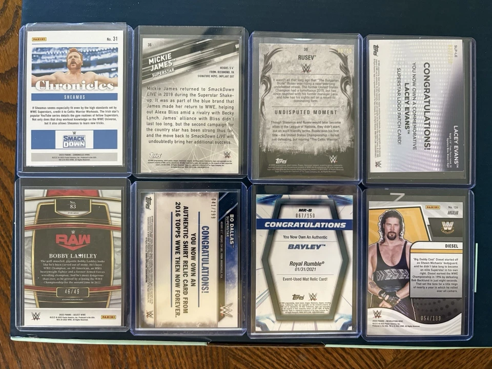 WWW Numbered + Memorabilia Lot Rusev /10 Lashley /49 Mickie James /99 And More - Image 2 of 4