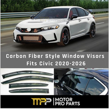Carbon Fiber Print Window Vent Visors Rain Snow Guards Fit 2020-26 Honda Civic Carbon Fiber Print Window Vent Visors Rain Snow Guards Fit 2020-26 Honda Civic