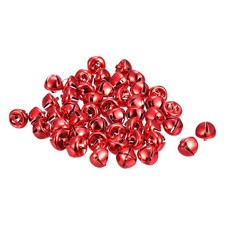 80pcs Jingle Bells 10mm Carbon Steel Craft Bells for DIY Christmas Red
