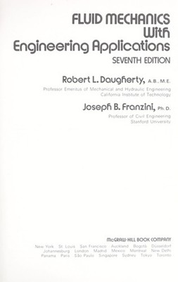 Fluid Mechanics with Engineering Applications Hardcover