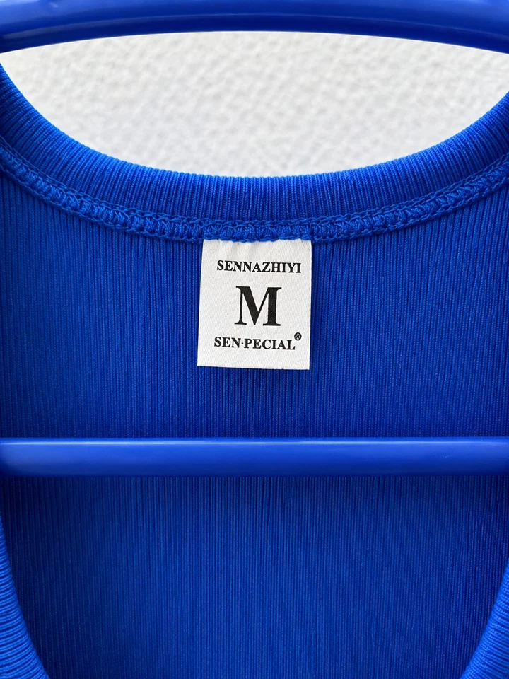 Débardeur Homme Bleu Royal M 100% Coton Sans Manches Casual Été - Photo 3/3