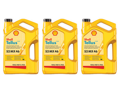 Shell Tellus S2 MX 46 Hydraulic Oil Fluid, 3 - 1 Gallon Bottles | 550045416