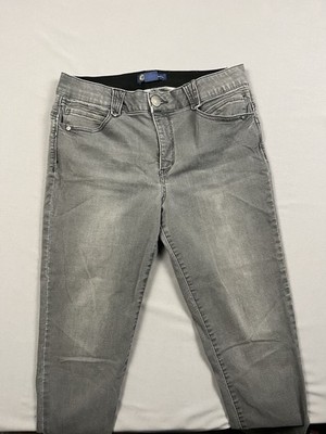 Democracy Jeans Womens Size 12 Gray Ab Solution Stretch Ankle Skimmer