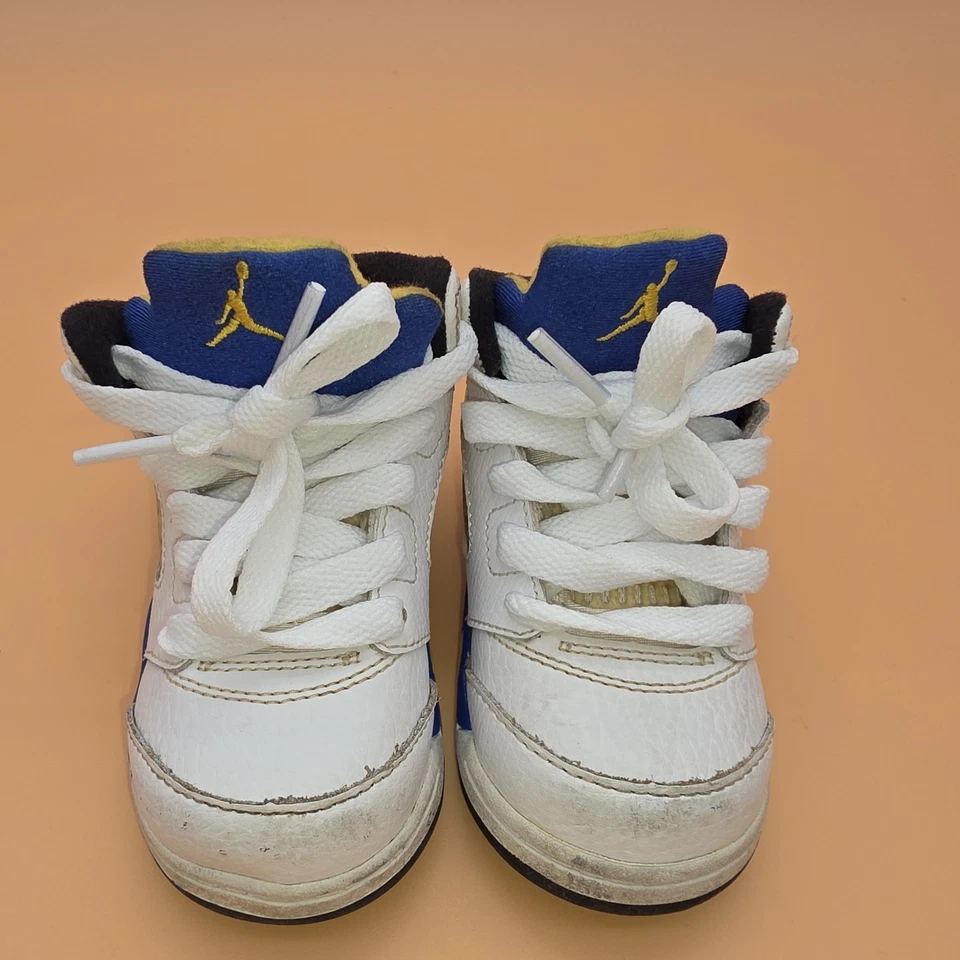 Vintage 2013 Jordan 5 Warriors Baby Toddler Kids Size 6C (2013) - Image 4 of 4