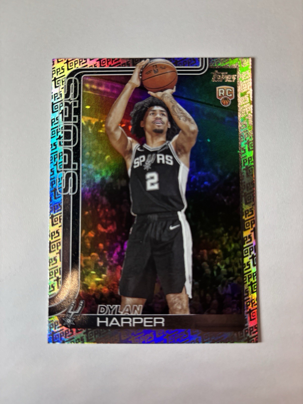 2025-26 Topps - Dylan Harper #202 Topps Foil Pattern (RC)