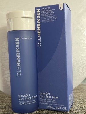 Ole Henriksen Glow2OH Dark Spot Toner 6.5 oz 190 mL, New Sealed 