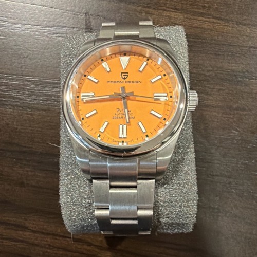 Pagani Design Automatic Diver Wristwatch Orange Dial Stainless Steel 20m