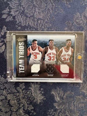 EWING/STARKS/OAKLEY 2012-13 Absolute Team Trios Triple Patch Card 05/10 KNICKS