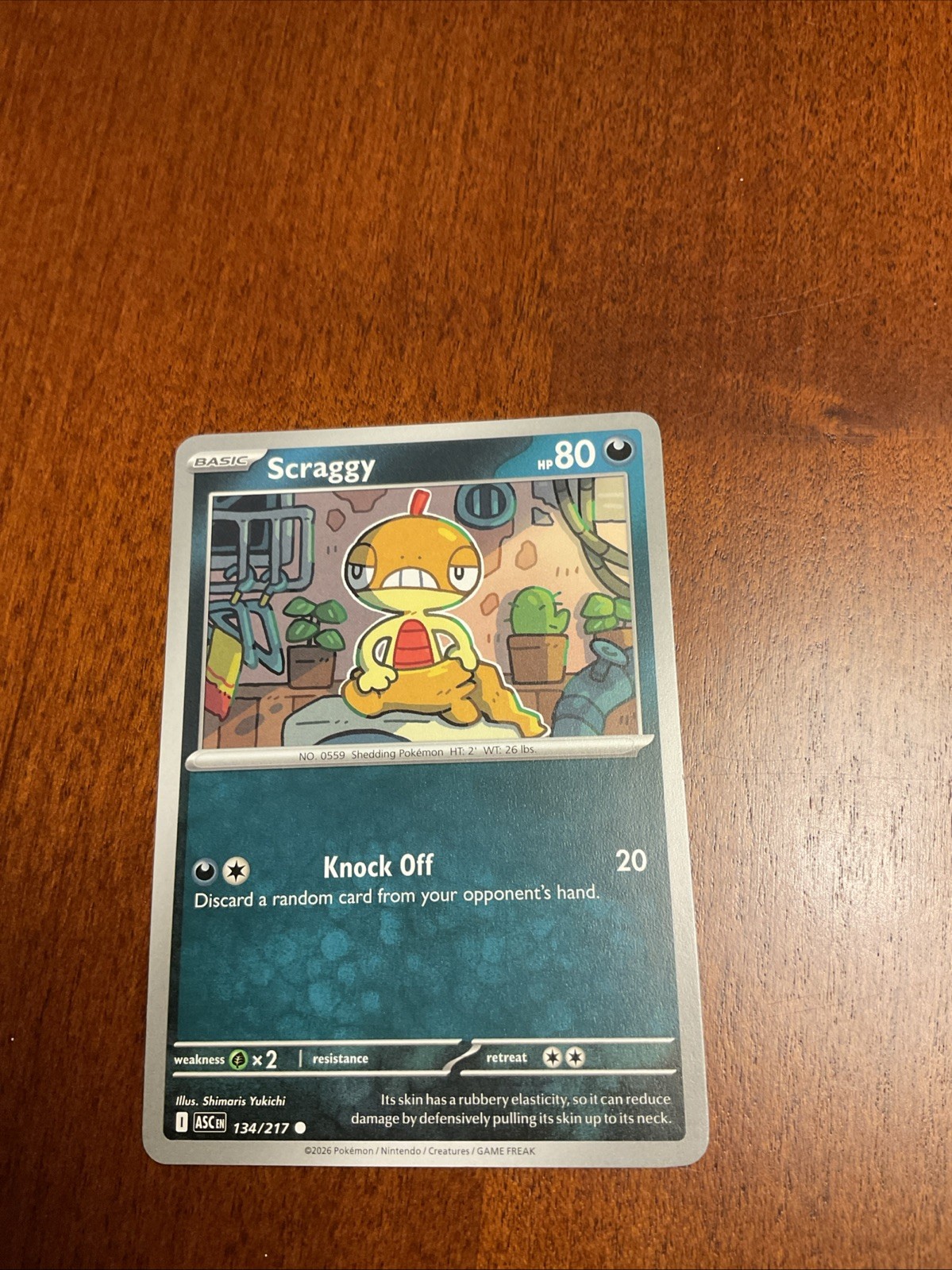Scraggy 134/217 Ascended Heroes Regular Pokemon TCG Card