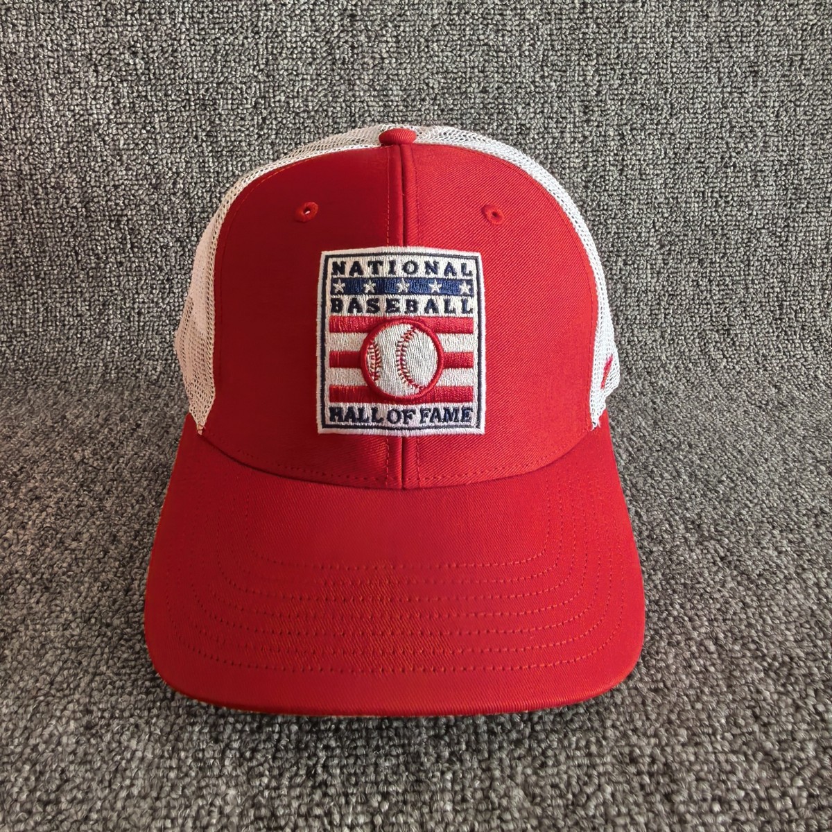 47 Brand Hall of Fame Trucker Snapback Red White Mesh Back One Size