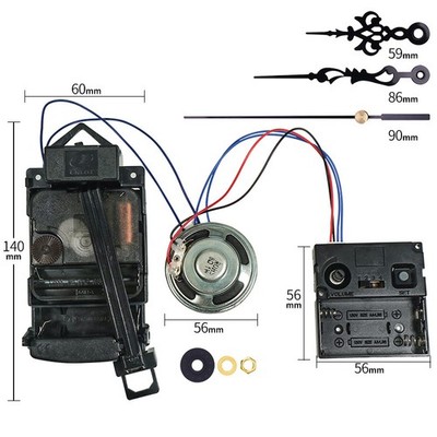 Quartz Wall Clock Swing Mechanism Music Box Movement Chime DIY Kits Repair