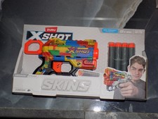 Zuru X Shot Multi Colored Skins Menace Foam Blaster with 8 Darts NEW