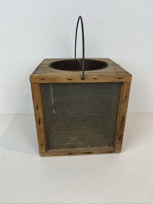 Antique Wooden Cricket Bait Box
