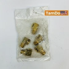 (Lot of 5) Brass 1/4" 90° Street Elbow Pipe Fittings – Made in USA