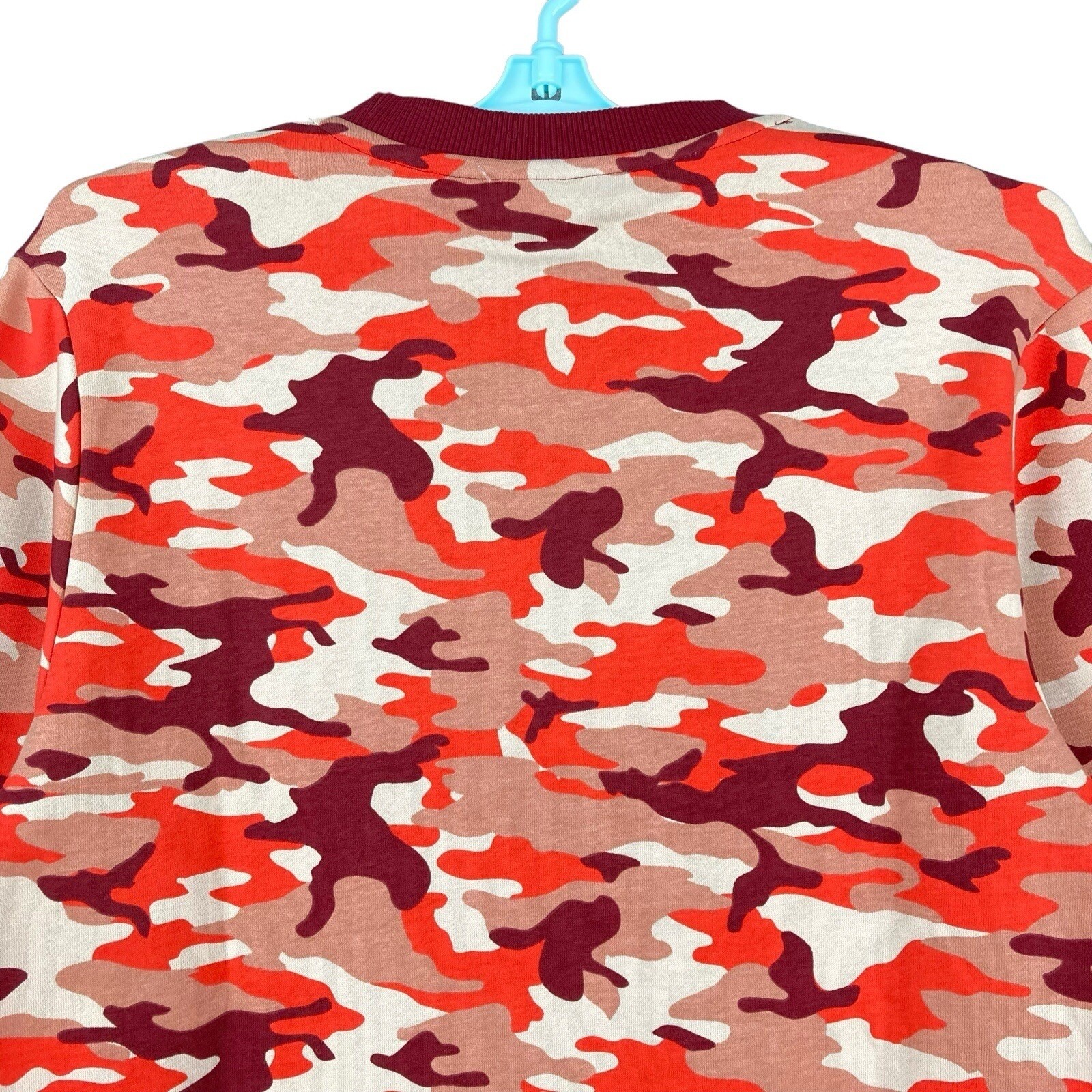 NWT Reebok Men ID Camo Training Sweatshirt Size Small Pullover Classic Burgundy thumbnail 4