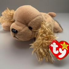 Vintage TY Beanie Baby Spunky the Dog 1997 with Tags