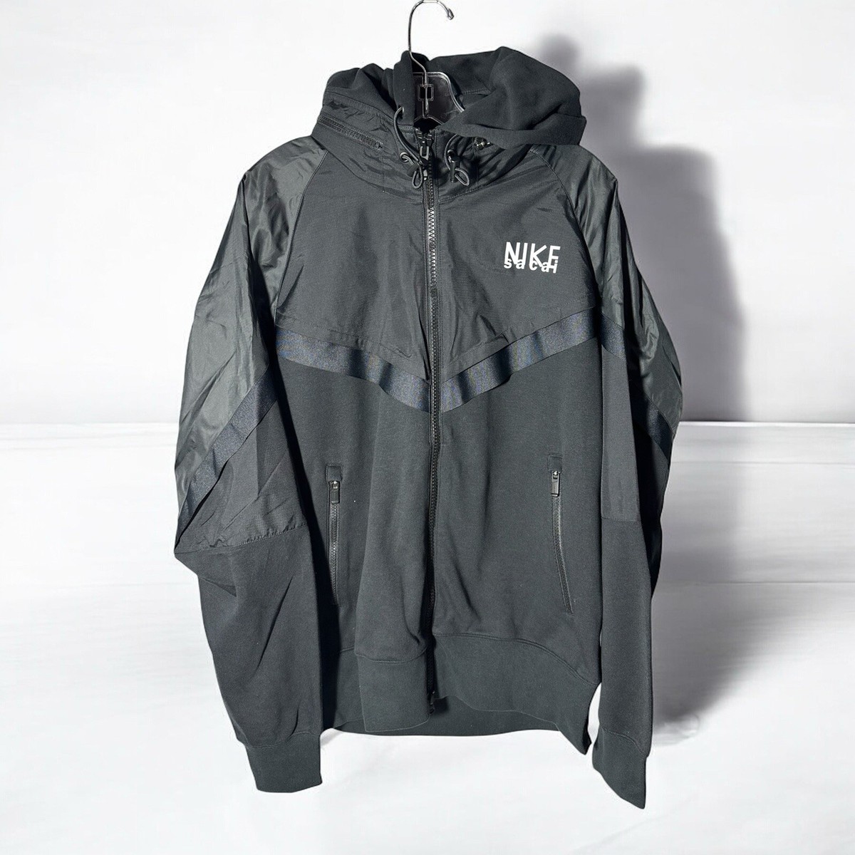 Men's Size 2XL - Nike x Sacai Full Zip Hoodie 'Black' DQ9029-010 Men's Size 2XL - Nike x Sacai Full Zip Hoodie 'Black' DQ9029-010