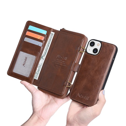 For iPhone 16e 15 14 Plus 13 12 ProMax Wallet Case Leather Shockproof Flip Cover - Bild 20 von 56