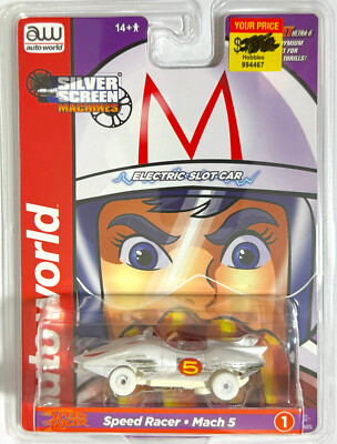 2022 AUTOWORLD HO Ultra-G T-Jet RARE WHITE CHASE SPEED RACER MACH 5 Slot Car