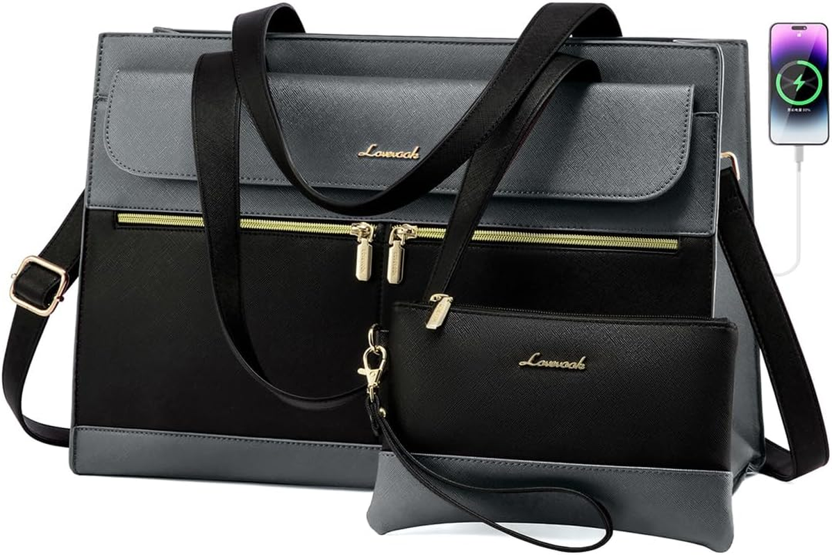 Laptop Bag for Women Inch Laptop Tote Work Bag Professional Leather