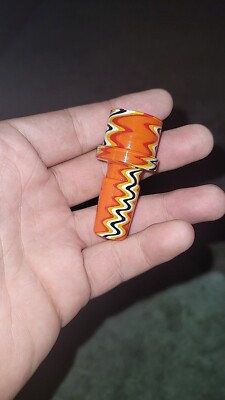 Slide/Bowl For Bong. Full Wig Wag, 4 Hole Built In  Screen. Charmander Pattern 