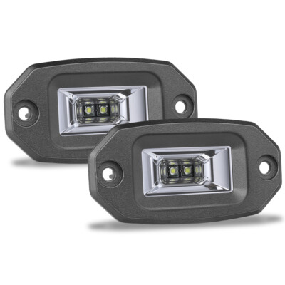 2X 4'' Flush Mount LED Light Bars For Truck SUV Jeep ATV Driving/Backup Lights