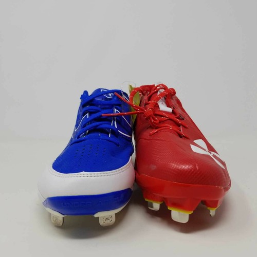 under armour red baseball cleats