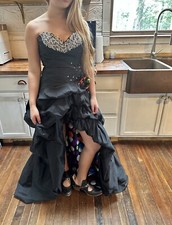 MORI LEE Y2K PAPARAZZI HI-LO PROM BALL GOWN QUINCEANERA DRESS STYLE 8708 5/6 us