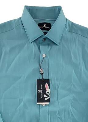 psycho bunny modern fit dress shirt Men's Jim Jersey Knit Shirt in White