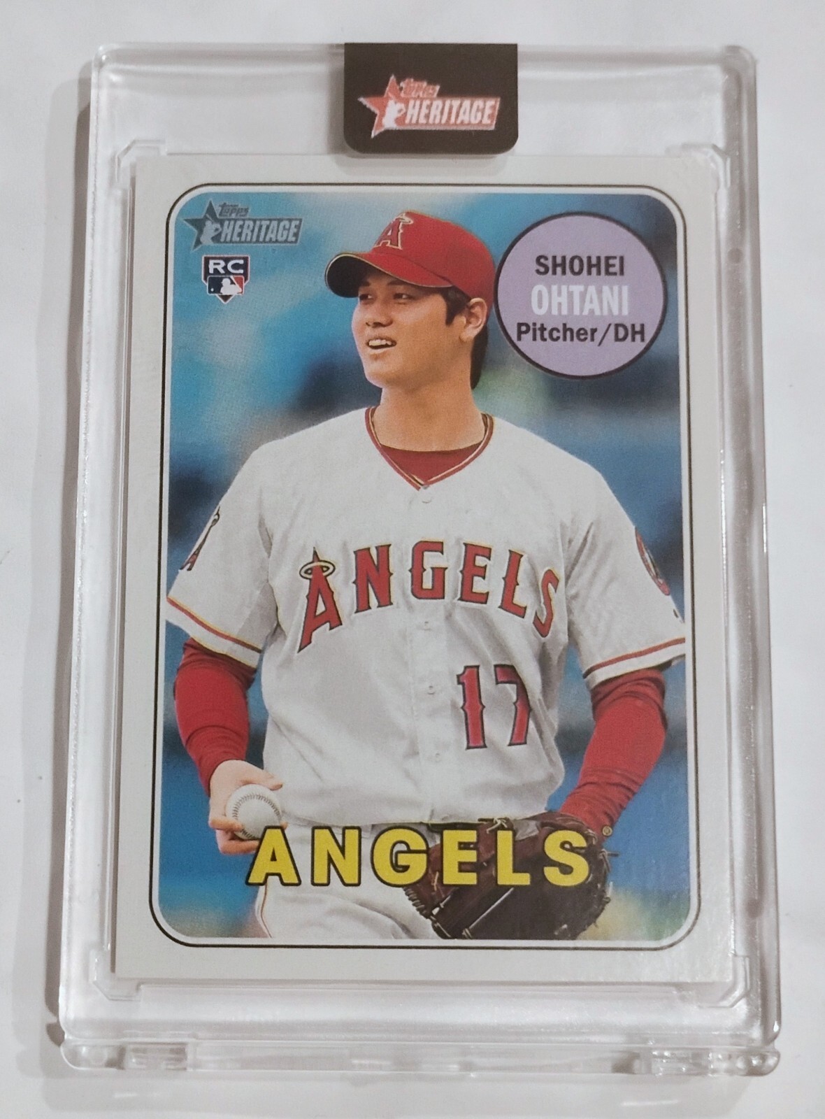 2018 Topps Heritage Shohei Ohtani Rookie SSP #17 Action Variation Encased MVP!!!