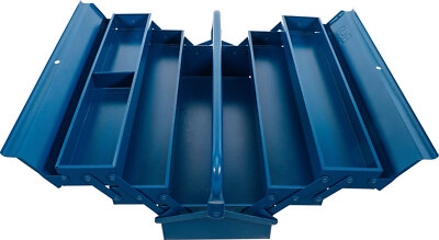 BGS-33002 Metall-Werkzeugkasten, leer, 530 x 200 x 200 mm, 5 Fächer