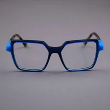 Retro Fashion Square Eyeglasses Frames Full Rim Thick Recessed Mens Women