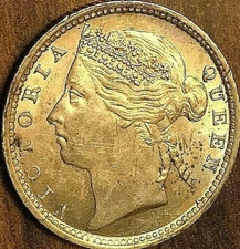 1891 STRAITS SETTLEMENTS VICTORIA SILVER 10 CENTS - Fantastic lustrous example!