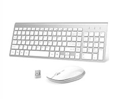 Fenifox Wireless Keyboard and Mouse Combo USB Slim 2.4G Full Size Ergonomic