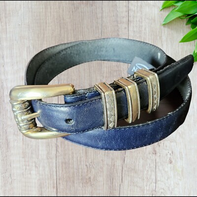 Belt Buckles Designer Belt Brighton Women's Black Leather Brass