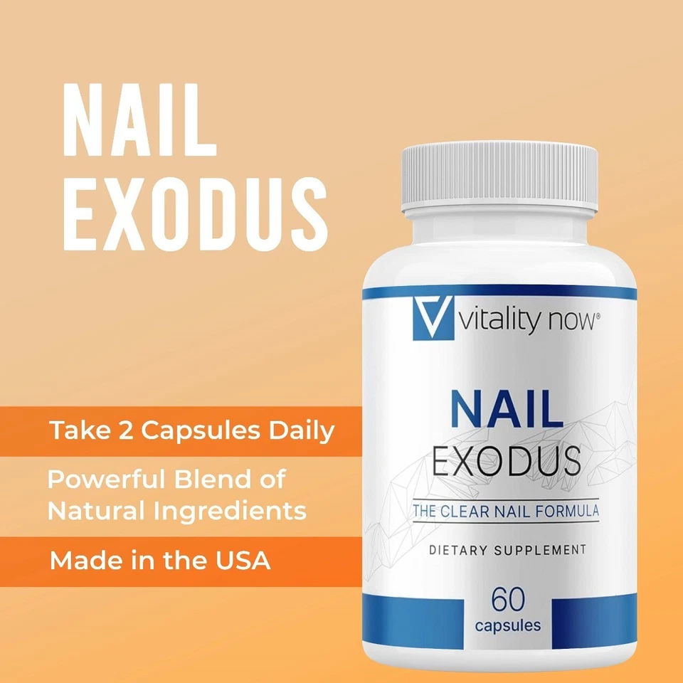 (5 Pack) Nail Exodus Capsules for Healthier Feet - Vitality Clear Nail Formula - Image 2 of 3