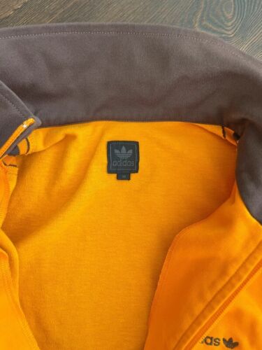 Vintage Adidas Womens Track Jacket Orange Brown Beckenbauer Retro 90s Size S 36 - Picture 3 of 4