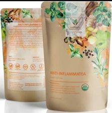 Anti-Inflammatea Loose Leaf Tea With Ginger, Tumeric, Peppermint | 4oz
