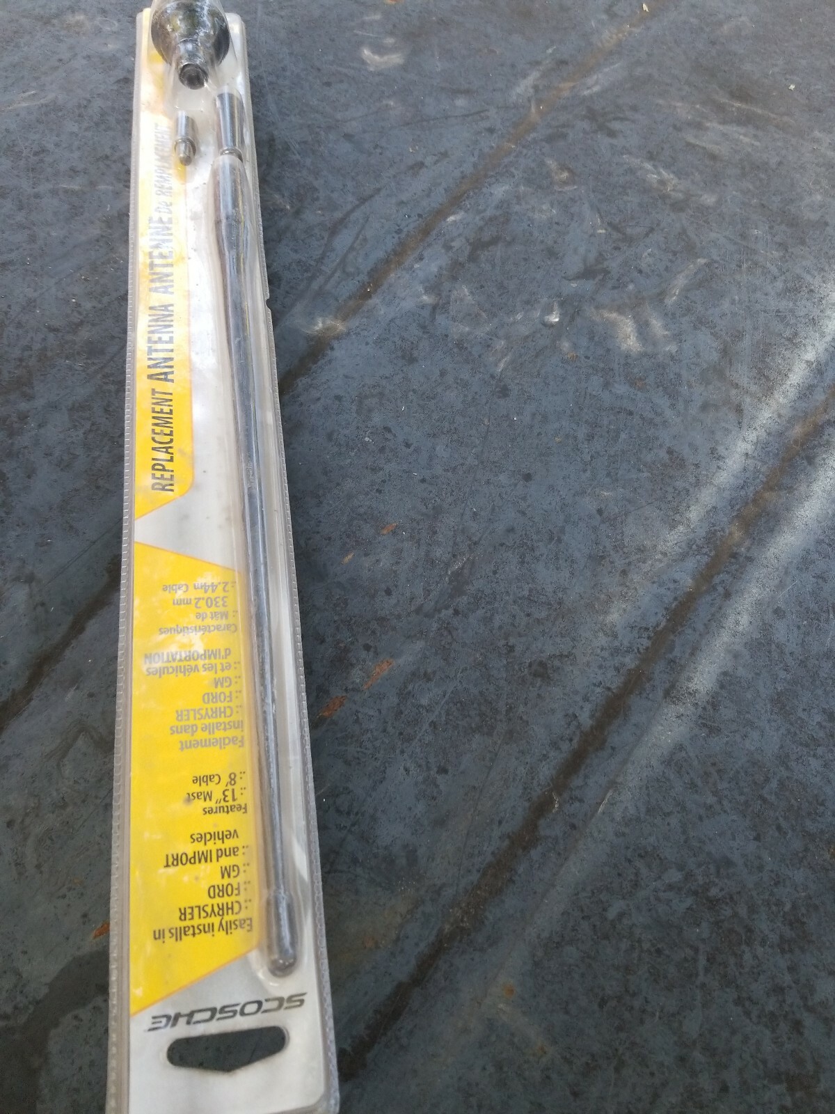 Scosche Replacement Universal Car Antenna 13in Mast 8ft Cable RMA900 eBay