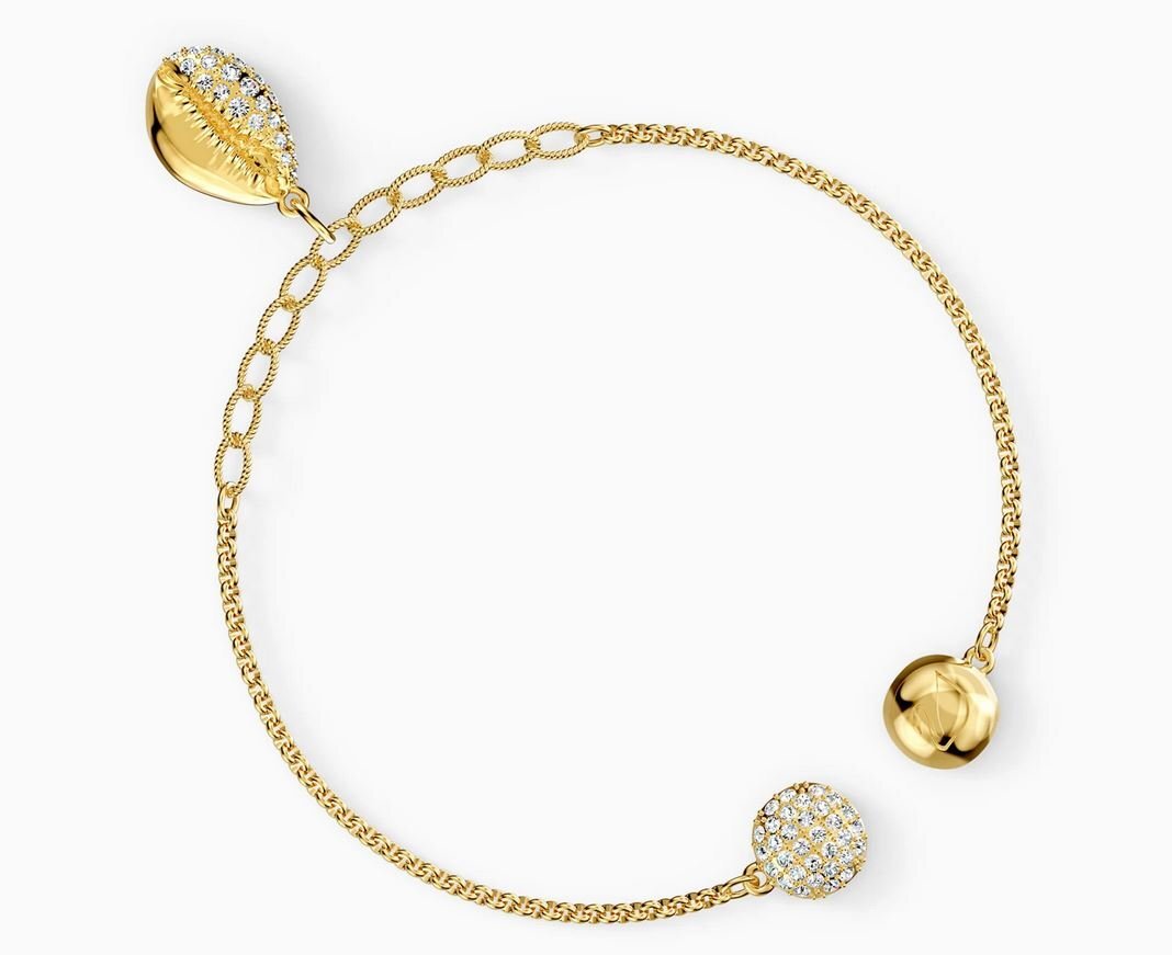 アクセサリー sota Swarovski Shell Charm Holder Strand Bracelet GOS Clear