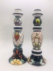 Mexican Talavera Style Hand Painted Candle Sticks — photo 2