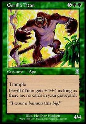 *MRM* FR/VF 2x Titanic Gorilla/Gorilla Titan MTG ODY