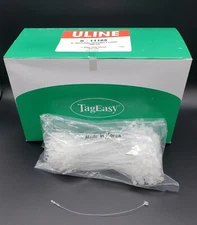 ULINE S-11165 5" TagEasy Natural Security Loop 5000 Piece Box No Attacher Needed