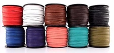 Deertan Deer Leather Lace Spool 1/8" 3MM x 50 FT DIY Craft Supplies Cord Jewelry