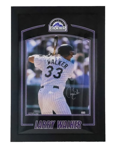 Larry Walker Autographed/Signed Colorado Rockies OML Baseball TRI