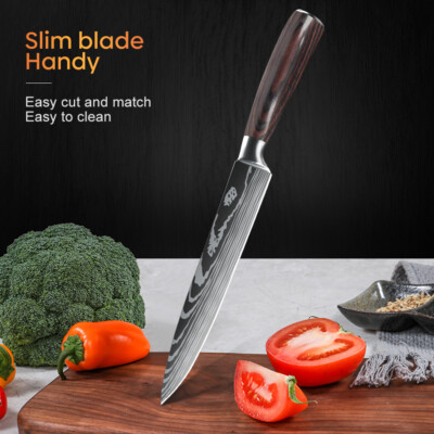 8 Inch Slicing Carving Knife Kitchen Chef Cutting Chopping Meat Knife Damascus